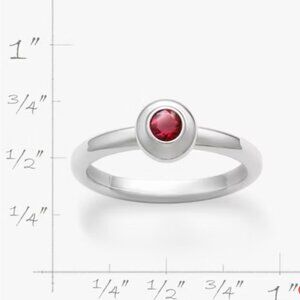 James Avery Remembrance Birthstone Ring Ruby Size 7 EUC